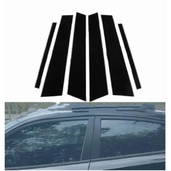 For Dodge Charger 6Pcs Car Door Window Pillar Posts Trim Covers Sticker 2011 2012 2013 2014 2015 2016 2017 2018