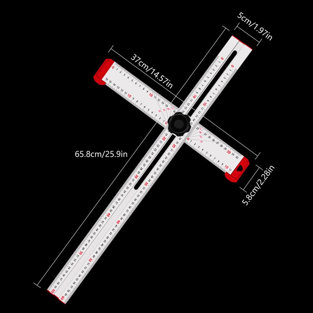Ruler Drilling Positioning Ruler Woodworking Marking Drilling Tool for Carpentry