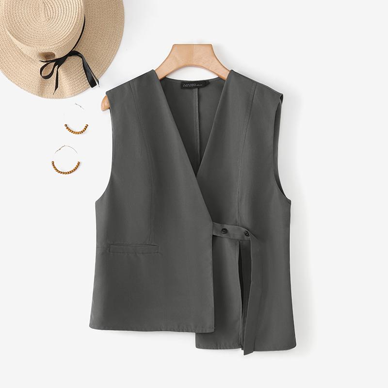 ZANZEA Women Casual V-Neck Summer Sleeveless Vest Tops
