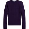 Polo Slim Fit Cable Knit Crew Neck Sweater Women Sweater WMPOSWENC021306-500
