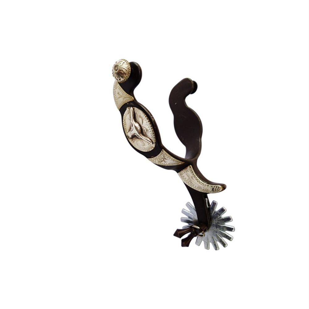 1Pc Antique Men'S Spur With Electroplated Alloy Gears