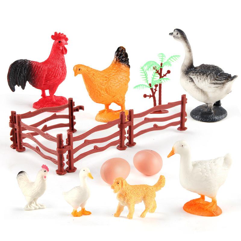 Ρεαλιστικό Σετ Ζωικών Φιγούρων από PVC με 9 Ζώα του Δάσους για Διακόσμηση Φάρμας