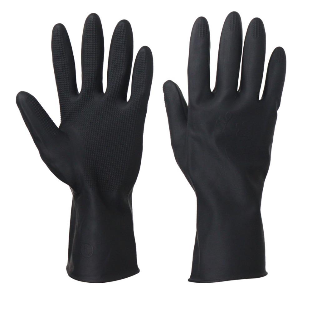 1Pair Anti-slip Hairdressing Coloring Gloves S/M/L Thicker Rubber Gloves Hair Dyeing Gloves