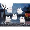 6Pcs Luminous Cartoon Cat Animal Miniatures Glow in the Dark Ornaments Fairy Garden Decoration Moss Terrarium Micro Landscape