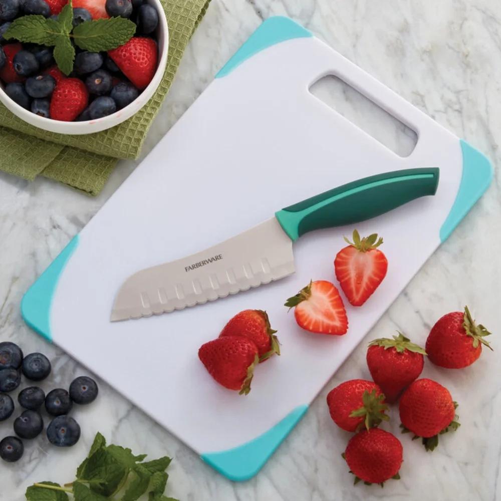 Nonslip Poly Cutting Board Reversible Durable Easy Clean Kitchen Tool Food Chopping Nonabsorbent Safe Knives