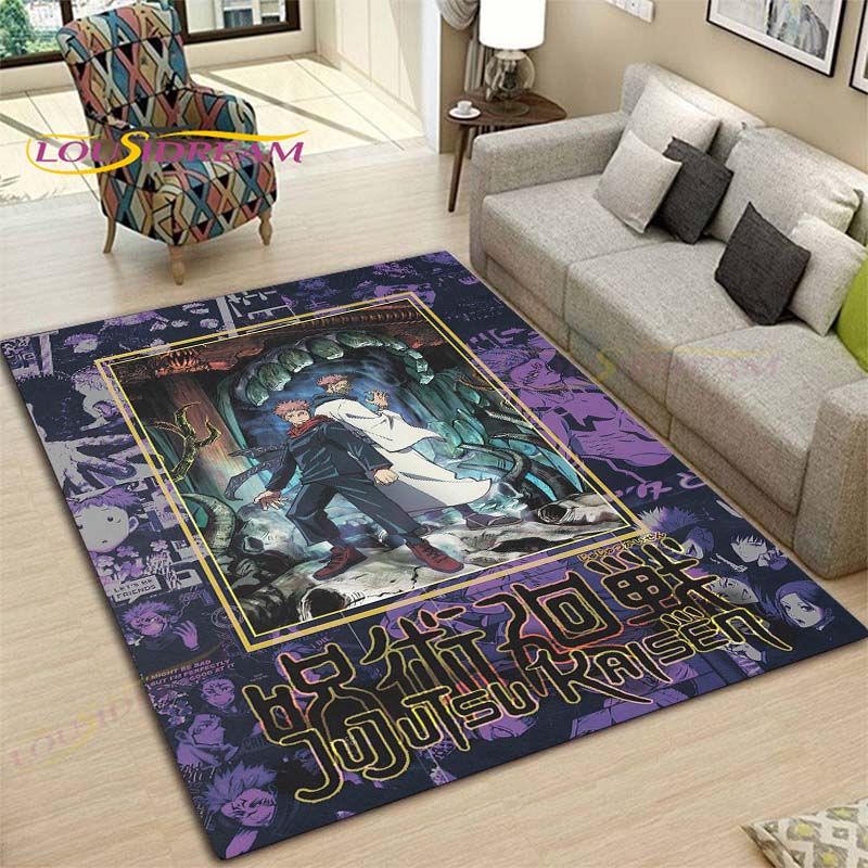 Cartoon Jujutsu Kaisen Floor Mat Door Mat Bathroom Non-slip Carpet Anime Carpet Printing Floor Mat Carpet