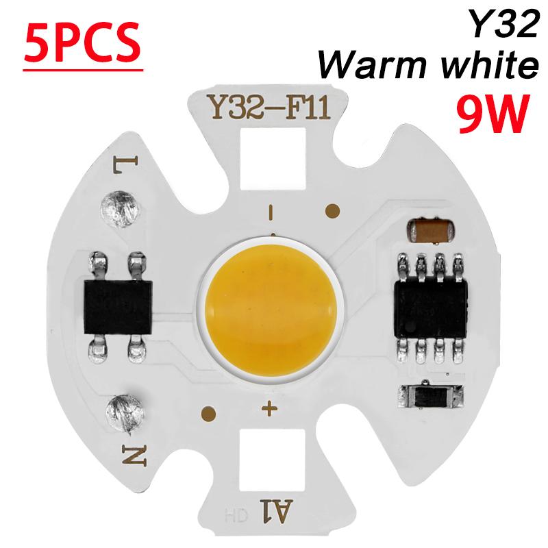 Y32 5pcs Chip COB LED Lamp LED Lamp Bulb 220V IP65 Input Smart IC For DIY LED Flood Light Spotlight Real Power 3W 5W 7W 10W 12W