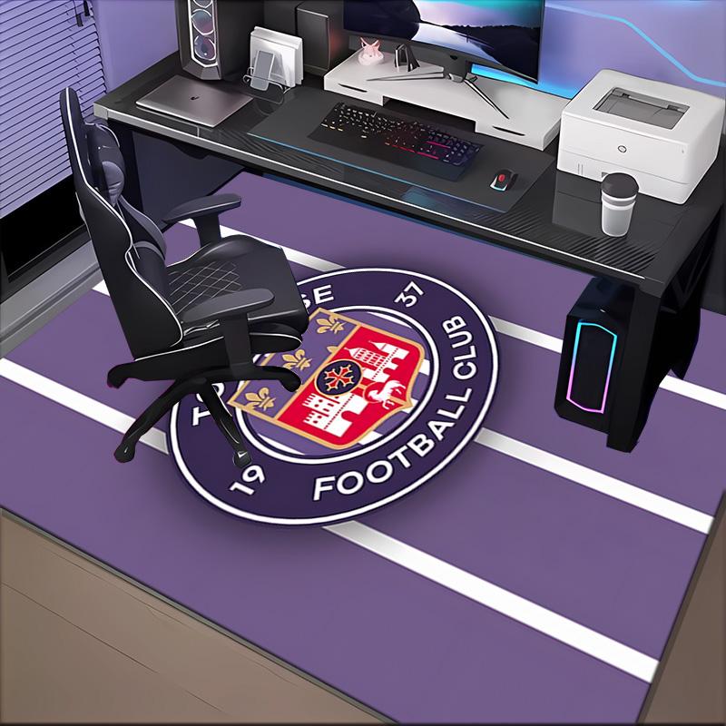 Toul-ouse Football Rug for Living Room, Game Rooms, Office, Bedroom, Office Floor Mat Playful Design, Fan Gifts Christmas Decor