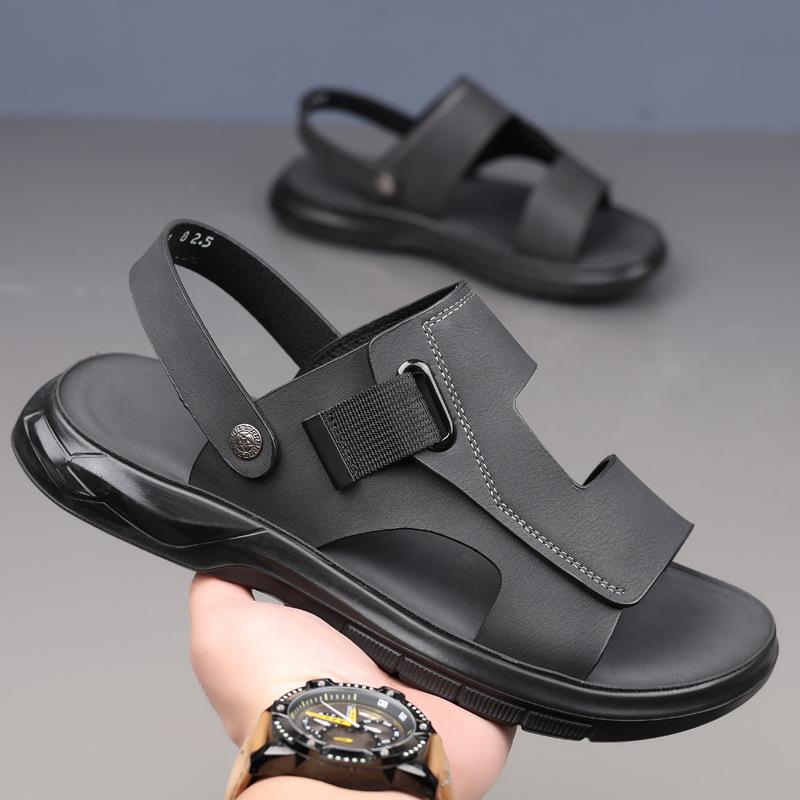 Sandals Men's 2025 New Outer Wear Driving Dual-purpose Men's Thick-soled Sandals Soft-soled Beach Shoes