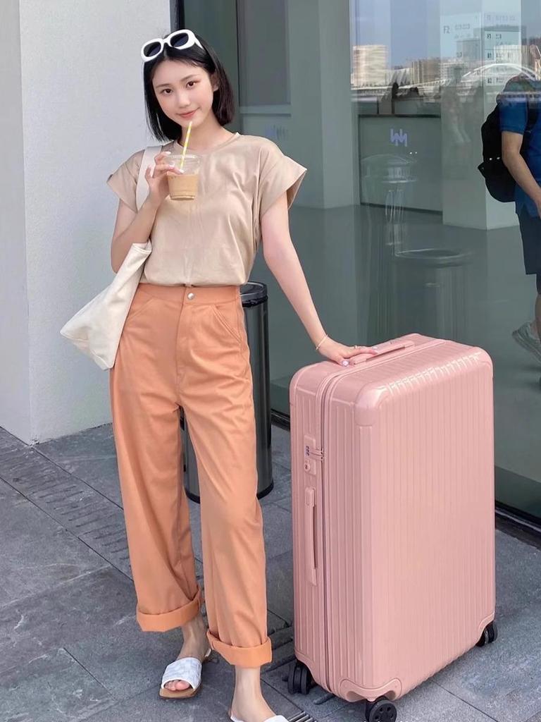 28-Inch Silent Universal Wheels Travel Suitcase with Combination Lock, Large Capacity, Student Zipper Style