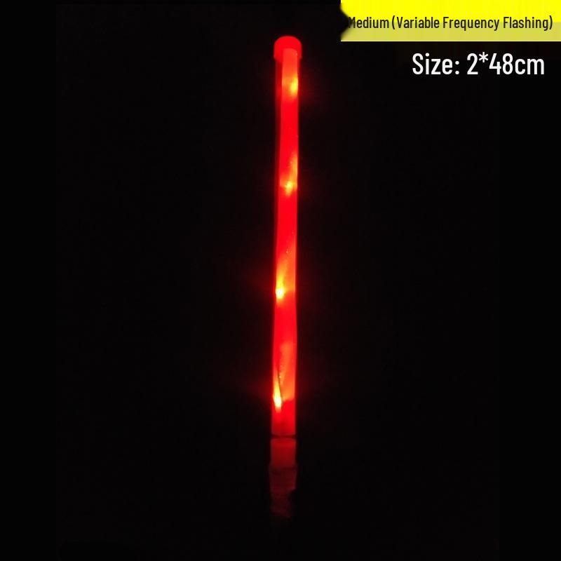 LED Colorful Flashing Glow Sticks - Silver Light-Up Concert Support Props