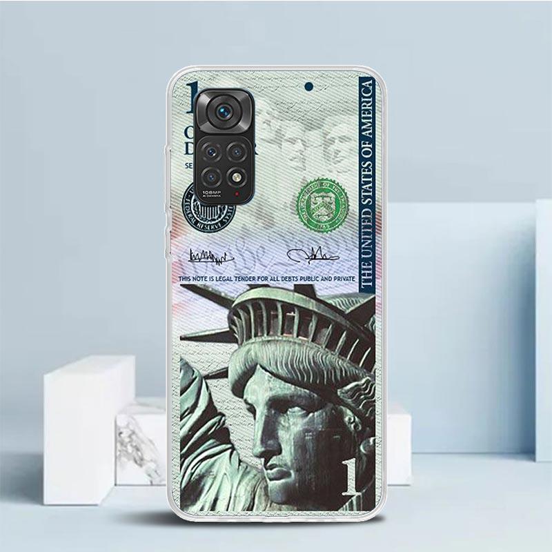 Banknote Dollar Cash Money Phone Case For Xiaomi Redmi Note 15 14 14S 13 12S 12 Pro Plus 11S 11 11T 11E 10S 10 + Soft TPU Back C