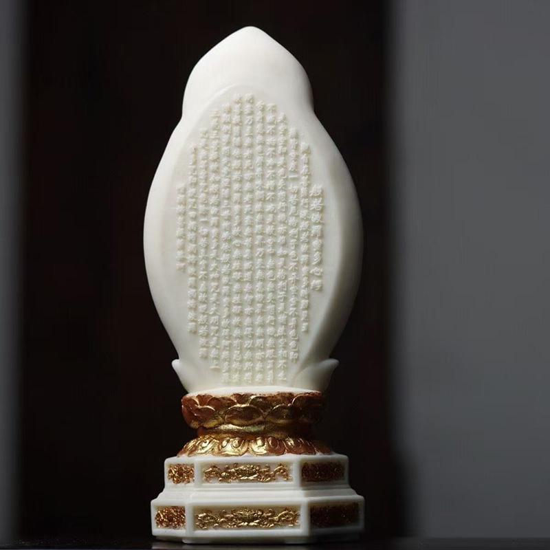 Imitation Ivory Guanyin Bodhisattva Statue Chinese Buddhism   Feng Shui Decoration Home  Buddhist Altar Ornament