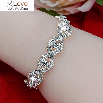 Модні елегантні ювелірні вироби Infinity Rhinestone Bangl Deluxe Crystal Bracelet Women Gift