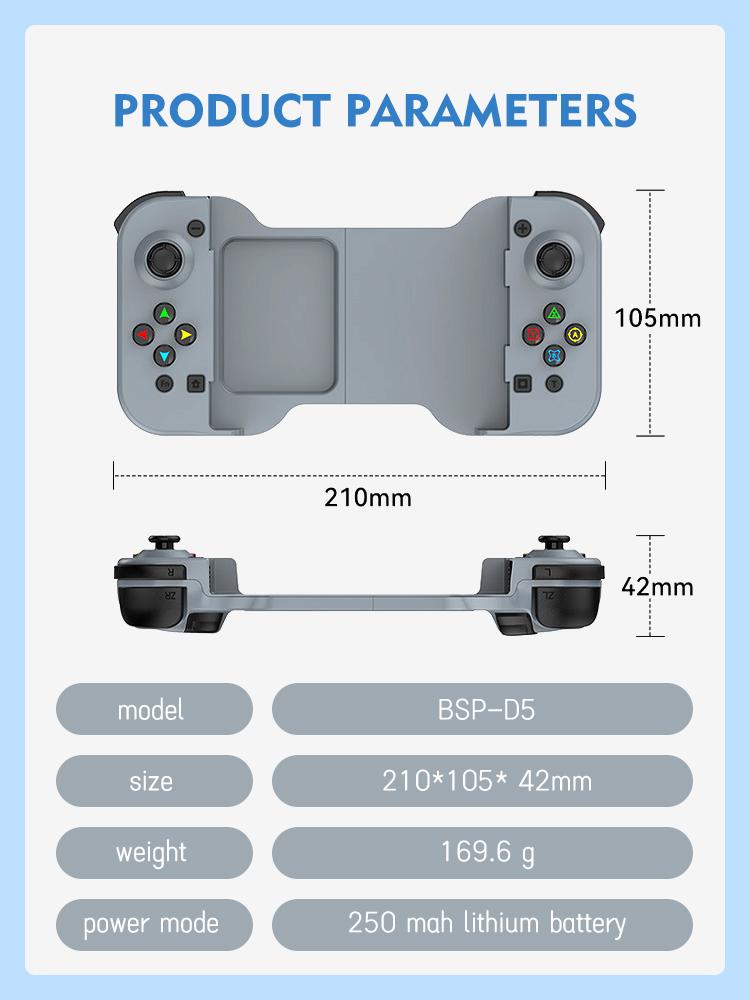 Kabelloses Stretching-Gamepad für Nintendo Switch OLED/Lite Konsole Pro Gamecontroller mit Turbo-Funktion für Mobiltelefon