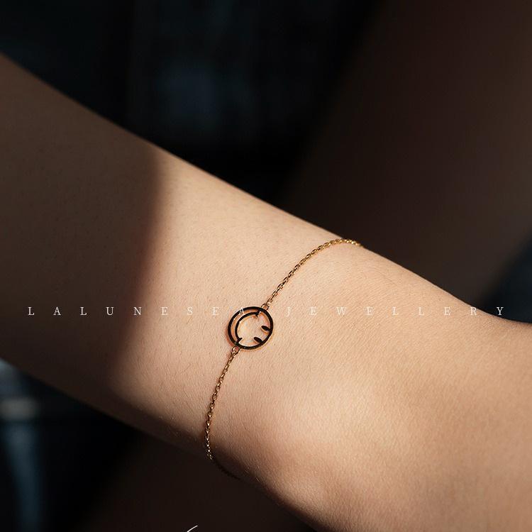 Gold-Plated 925 Sterling Silver Smile Bracelet - Innocence Series for Women 925 Silver золотой