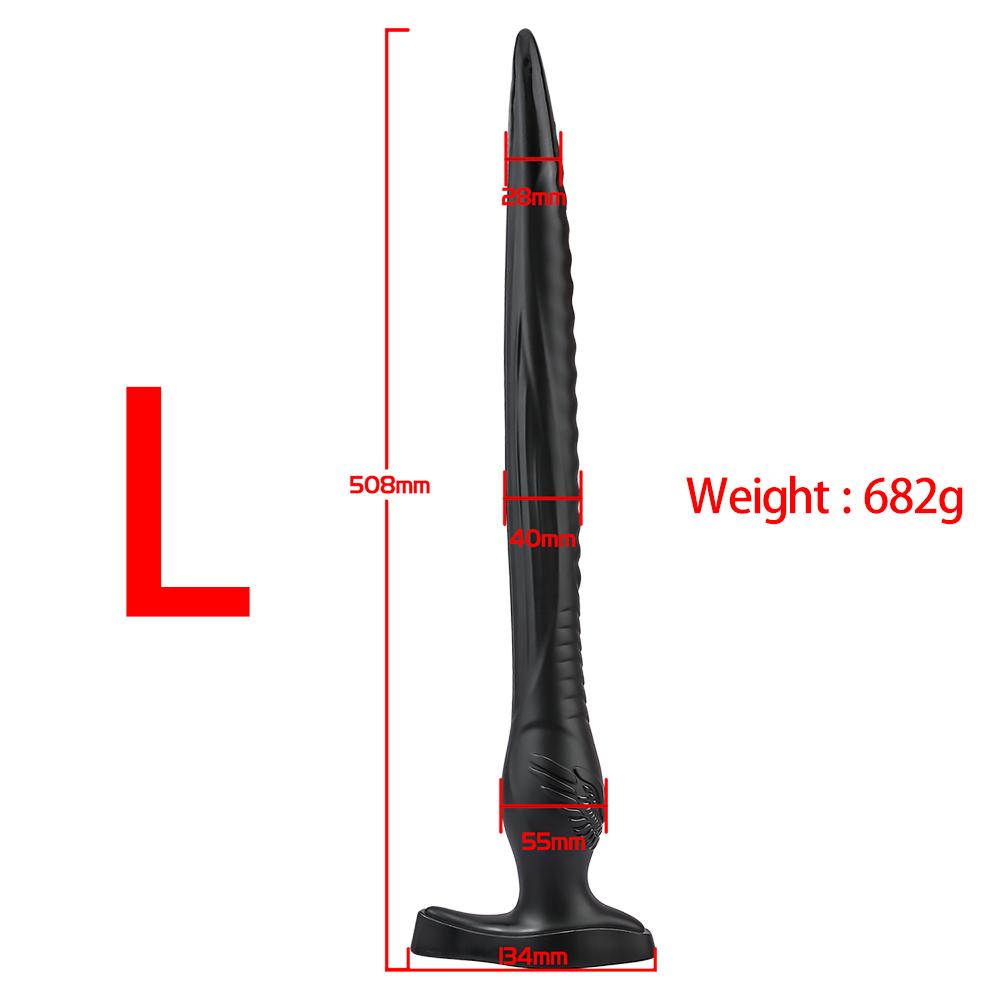 Overlength Erotic Anal Dildo Sex Toy Thorough Butt Plug Anus Masturbation Prostate Massager Buttplug for Man Woman Sexshop Adult