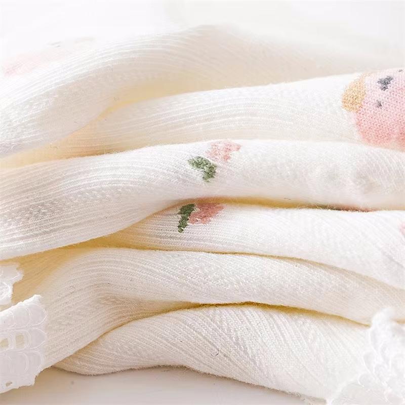 3Pairs/Set Baby Girls Socks Summer Thin Mesh Kids Girl Frilly Lace Socks Cotton Children Dance Princess Sock Spring Summer 0-5Y