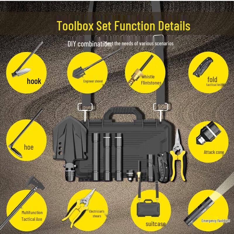 Shiyi Multi-functional Folding Survival Shovel & Tool Kit