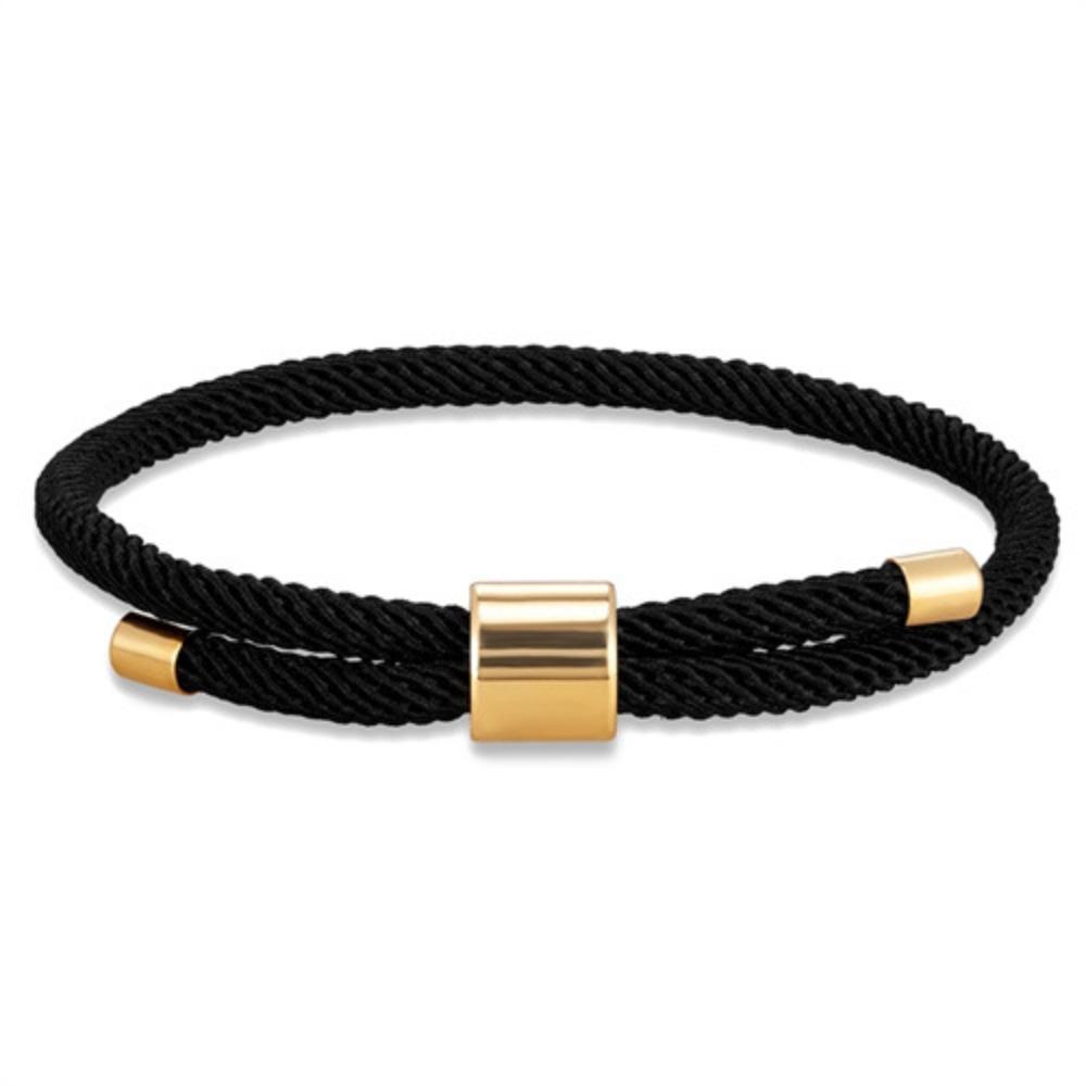 European and American Simple Men s and Women s Stainless Steel Gold Adjustable Hand Rope Classic Couple Milan Hand Rope