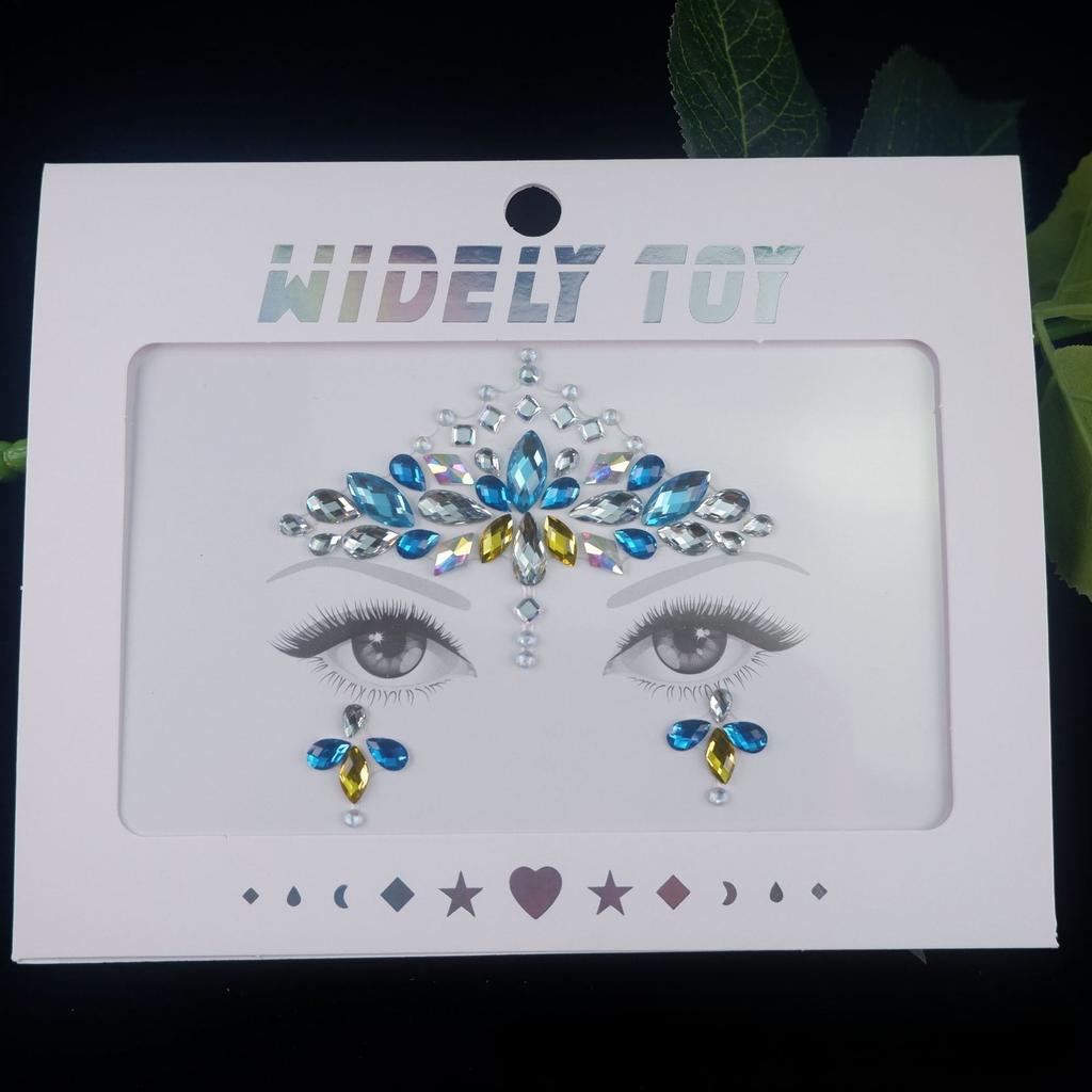 New Crystal Facial Eyebrow Sticker Eye Stickers Forehead Face Sticker Acrylic Gem Temporary Tattoo Party Rhinestone Makeup Tools
