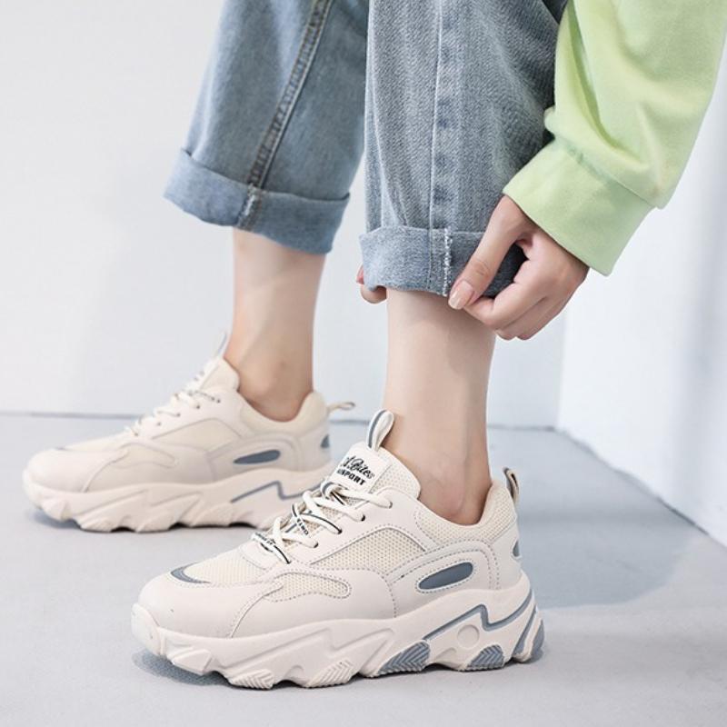 Women's Shoes Internal Height Increase Womens Casual Shoes Mesh Breathable Platform Shoes Non Slip Women Sneakers 2025 New Tenis