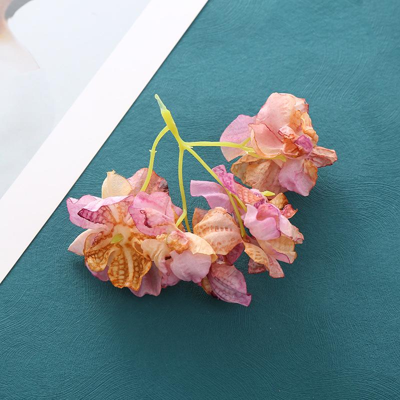 Nouvelles épingles à cheveux de mariée style chinois avec des fleurs d'hortensia simulées pour les chignons Qipao