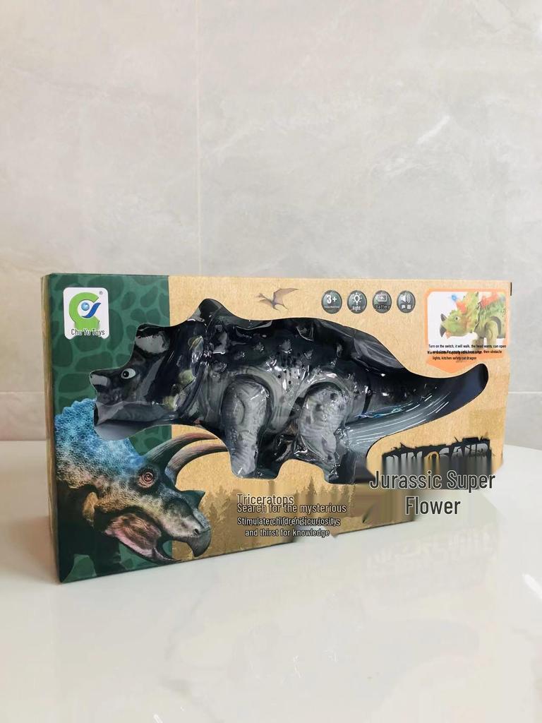 Kids' Electronic T-Rex Dinosaur Toy with Lights, Sound, and Walking Motion - Perfect Gift for Boys