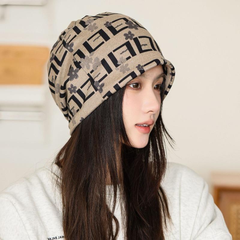 Large Cashmere Twist Hat Women's Autumn and Winter Changeable Scarf Warm Windproof Thickened Neck Cover