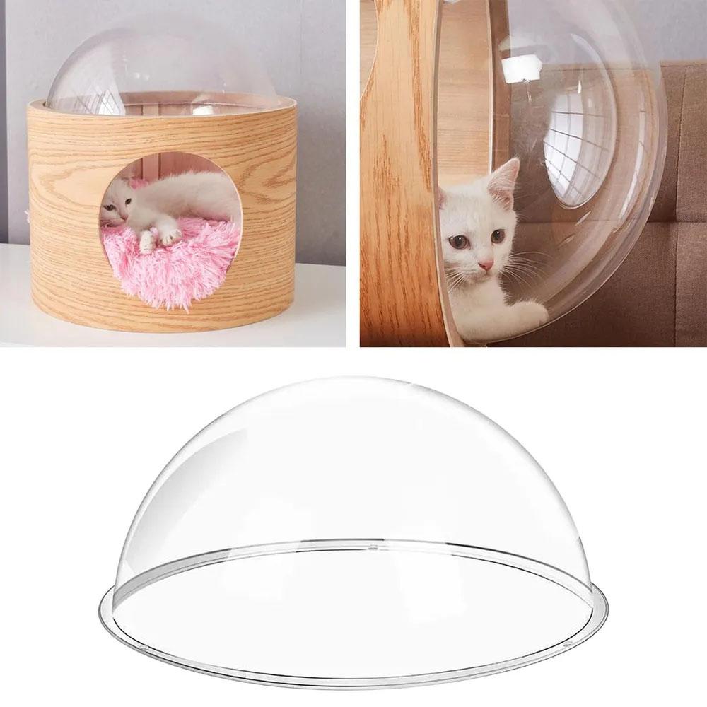 New Hemispheric Transparent Semicircle Cover Cat Nest Semicircle Cover Accessories Cat Climbing Frame Space Capsule