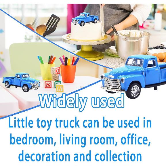 Little Blue Truck Toy for Toddlers 2 3 4 5 6 7 8 Year Old Boys Girls,1:32 Alloy Toddlers Car Toy Driveable,Car Door Can Open,Toy Trucks for Kids