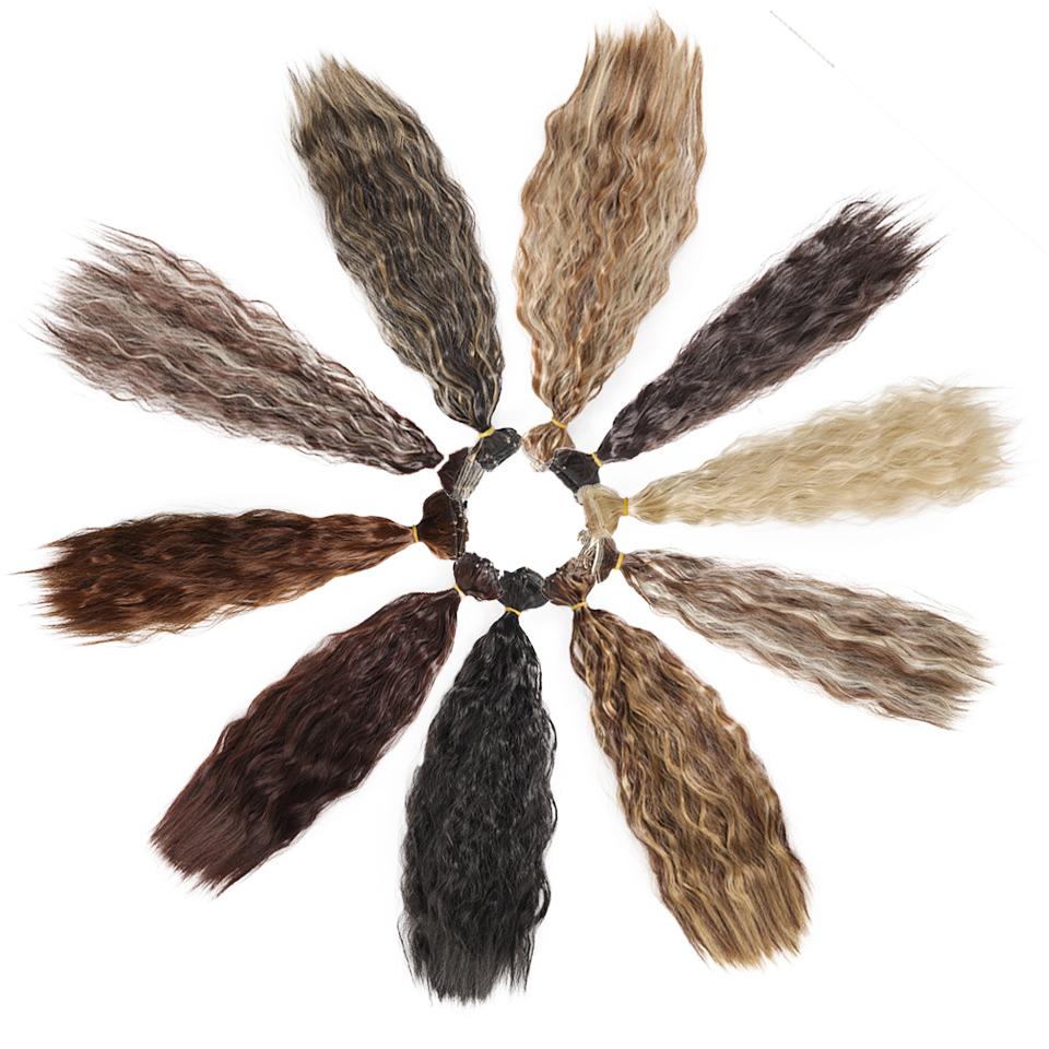 WTB Synthetic Wig 20 Inch 16 Clip Hair Extension Water Ripple Wig Set Of Seven Fluffy Heat-resistant Wig Clip Hair Extension Piece