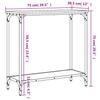 Console Table Grey Sonoma 75x30.5x75 cm Wood Based Panel
