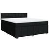 VidaXL Sommier à lattes de lit avec matelas Noir 180x200 cm Tissu 3289449