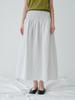 Reply Smock Banding Gather Skirt_Off White