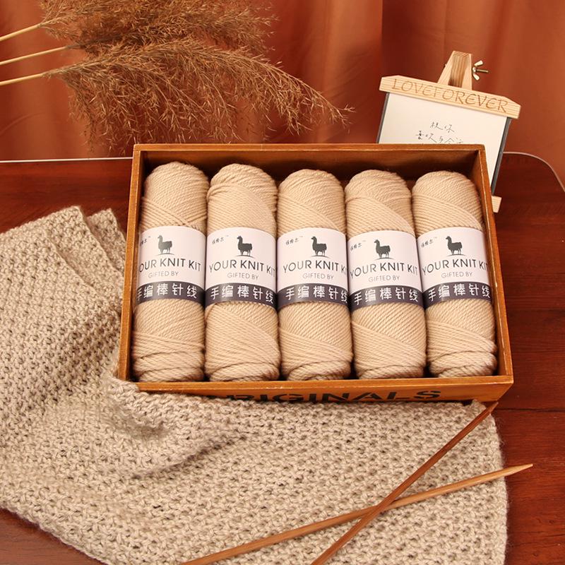 Alpaca & Camel Wool Yarn for DIY Hand-Woven Sweaters, Scarves, Coats & Needlework.