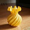 Spiralwellen-Blumenbehälter 3D-gedruckte Vase, Minimalistischer Blumenhalter, Dekorationsvase für frische moderne ästhetische Heimdekorationen oder Trockenblumen,