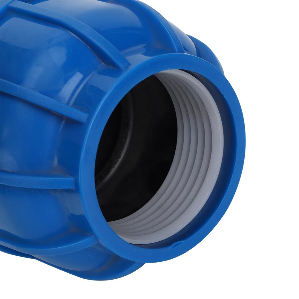 Water Pipe Connector Fittings PE Plastic Straight Pipe Connector Adapter 63mm To 63mm