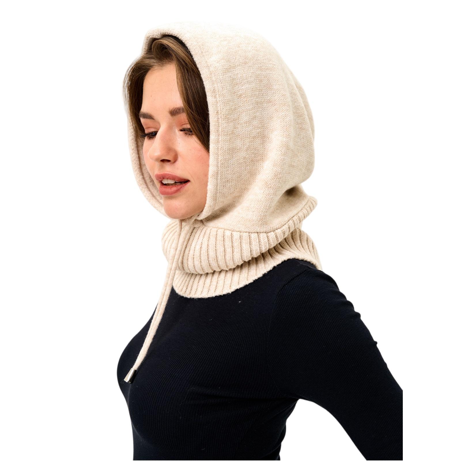 New Winter Hat For Women, Korean , Balaclava Hat, Woolen Warm Scarf, Integrated Couple Earmuff Knitted Hat One Size