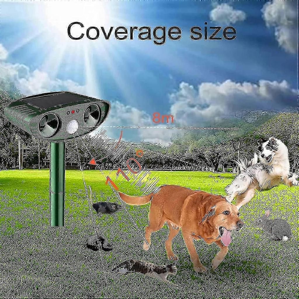 Ultrasonic Cat Repeller, Solar Powered Cat Repeller, Ultrasonic Rodent Repellent With Motion Sensor, Waterproof Outdoor Cat Repeller For Ant SZRH A-G