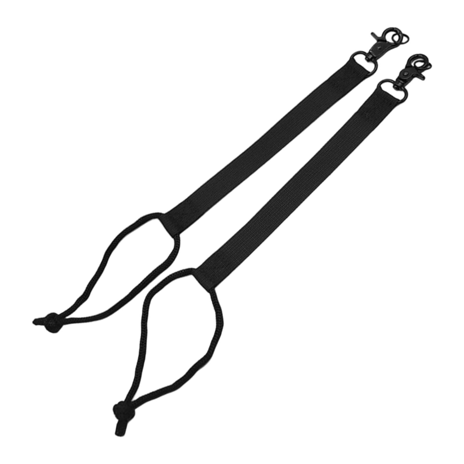 

2 Pieces Snowboard Binding Straps Men Women Portable Premium Spare Parts Durability Replace Essential Snowboard Leash чорний