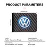 RUN1 For Volkswagen VW Carbon Fiber Car Men's Card Bag Storage With Multiple Cards Polo Jetta Sagitar Magotan Passat B5 B6 B7 CC