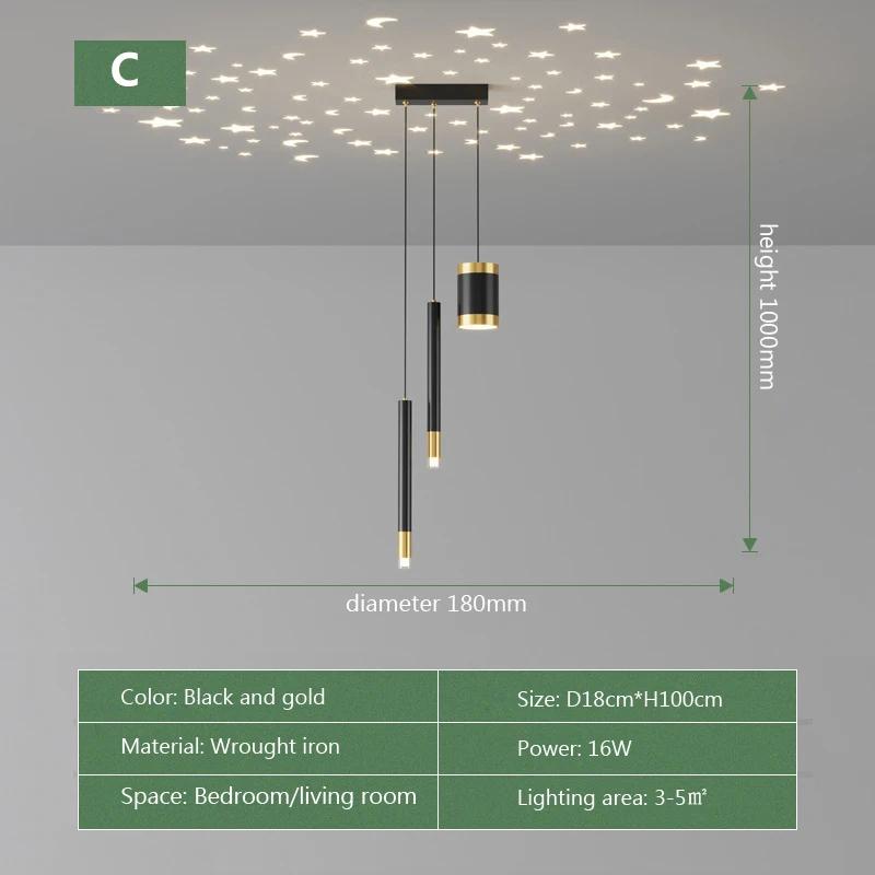 Modern Nordic LED Pendant Light Room Decor Starry Sky Romanti For Living Room Light Designer Decorative Bedroom Home Lighting