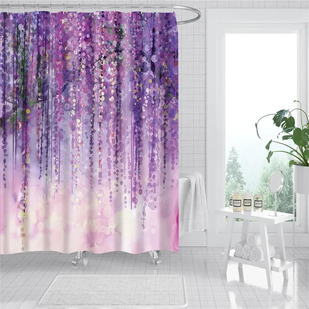 

Cosmic Galaxy Shower Curtain - Vibrant Space & Floral Designs For Unique Bathroom Dcor, Waterproof,Easy Care & Eco-Friendly W60H190(CM)-1 Pcs