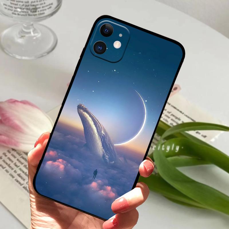 For iPhone 12 Cases A2403 Matte Soft Silicone TPU Phone Covers For iPhone 12 Mini Animal Pattern Coque Bumper A2399 Fundas