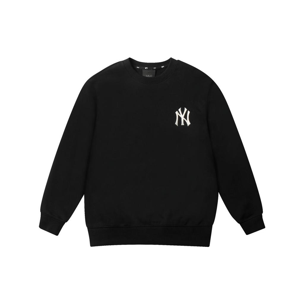 MLB Old Flower Sweatshirts Unisex Black Crew Neck Moderate Regular 31MTM1041-50L