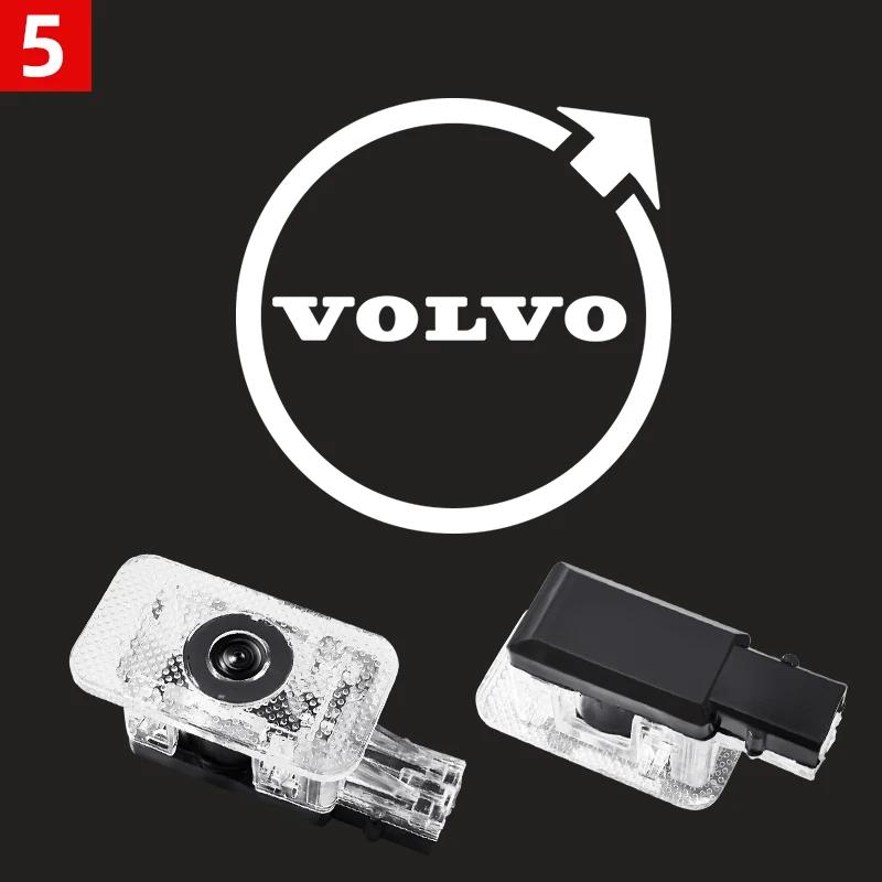 2Pcs Car LED Door Welcome Light For Volvo V40 V60 V90 XC40 XC60 XC90 S60 S90 Projector Logo Ghost Shadow Light Auto Accessories