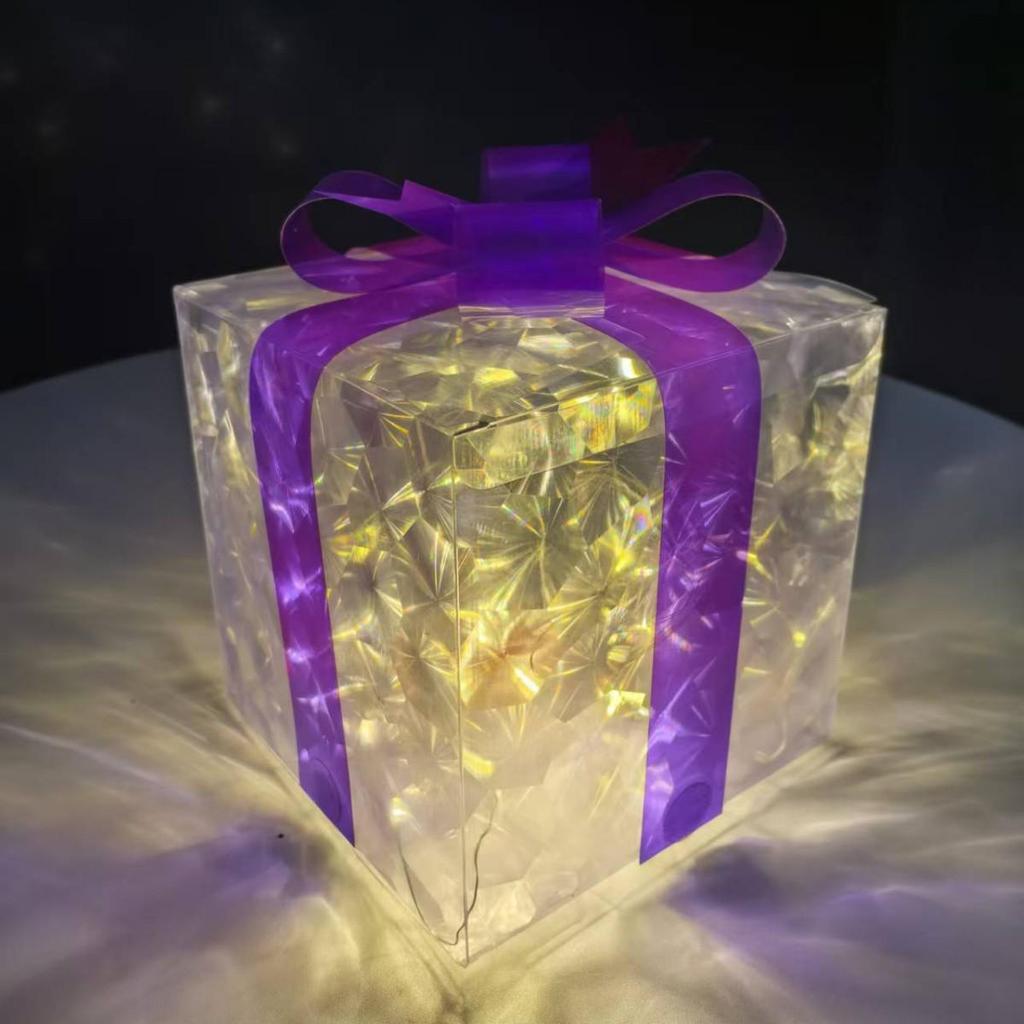 Luminous Cat Eye Christmas Gift Box Decoration for Shopping Malls