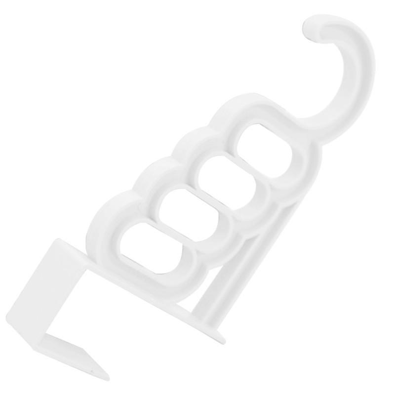

1 шт., складная вешалка для одежды, многофункциональная сушилка для хранения, 5 отверстий, стеллаж для хранения на двери ванной комнаты, аксессуары для дома белый