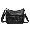 Soft Leather Multi-Layer Shoulder Bag Women's Multi-Pocket Crossbody Bag Mother's Bag